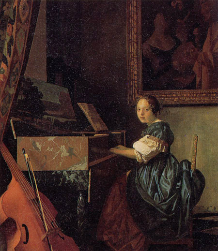 Photo:  Jan Vermeer, A Young Woman Seated at a Virginal, 1673